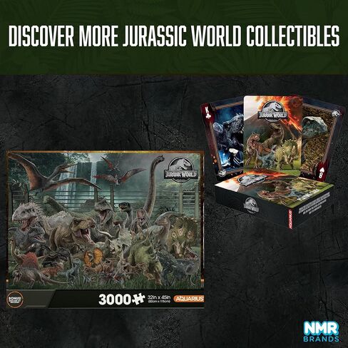 صندوق المرح من AQUARIUS Jurassic World مقاس 8 × 6 بوصات - منظم تخزين من القصدير على شكل ديناصور هدية بضائع قابلة للتجميع للأطفال والمراهقين in Kuwait