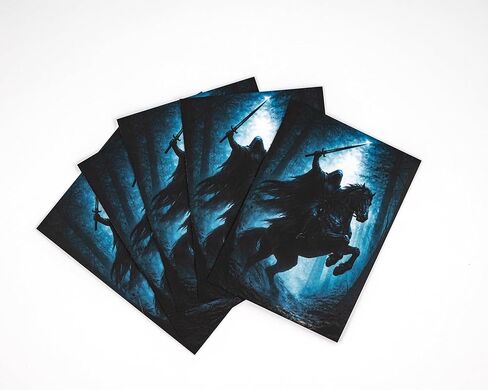 MTG Sleeves by Arcanum Industries, 103 Matte Card Sleeves for Magic The Gathering & TCG - Premium Shuffle Feel & Borderless Art with Black Interior (Wraith Rider) in Saudi Arabia