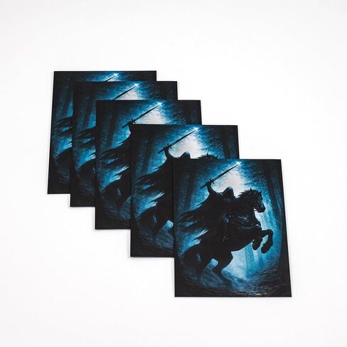 MTG Sleeves by Arcanum Industries, 103 Matte Card Sleeves for Magic The Gathering & TCG - Premium Shuffle Feel & Borderless Art with Black Interior (Wraith Rider) in Saudi Arabia
