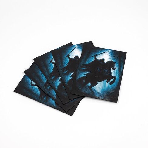 MTG Sleeves by Arcanum Industries, 103 Matte Card Sleeves for Magic The Gathering & TCG - Premium Shuffle Feel & Borderless Art with Black Interior (Wraith Rider) in Saudi Arabia