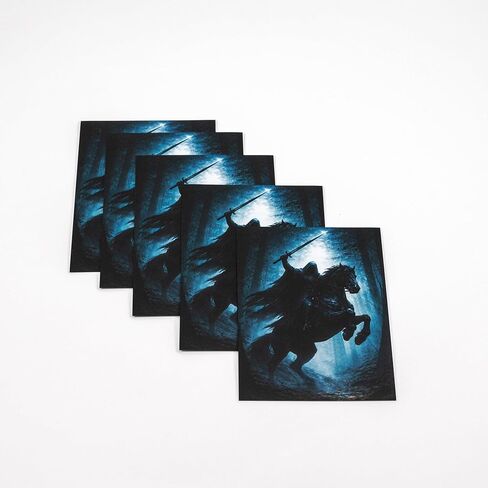 MTG Sleeves by Arcanum Industries, 103 Matte Card Sleeves for Magic The Gathering & TCG - Premium Shuffle Feel & Borderless Art with Black Interior (Wraith Rider) in Saudi Arabia