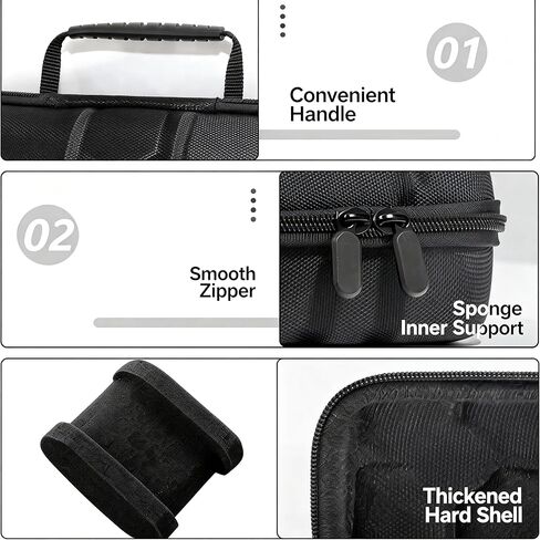 Compatible with Magic Band Case, EVA Shockproof and Dustproof, Stores Up to 4 Magic Bands, Travel-Friendly Black Storage Box with Handle in Saudi Arabia