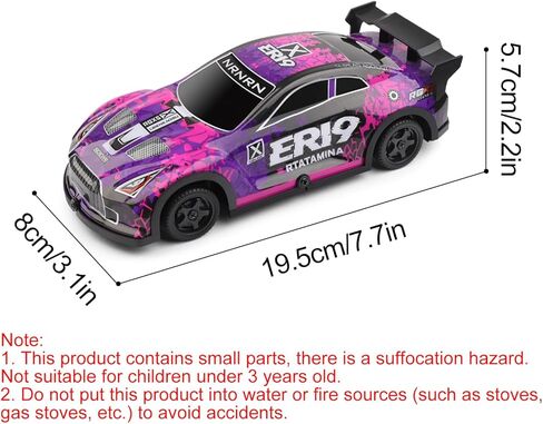 WLtoys 1:22 Scale RC Drift Car, 2.4GHz 4-Wheel Drive Rechargeable Electric Vehicle with LED Lights, Racing Tires, Racing Car Toy for Adults Teens (Purple) in Saudi Arabia