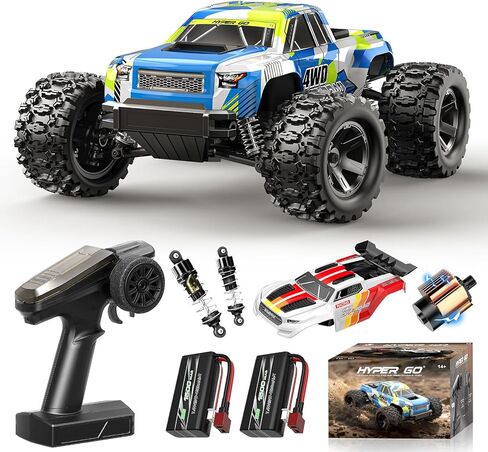RC Cars 1:18 Scale 4WD Off-Road Fast Monster Truck, 36KPH High Speed Remote Control Car, Oil-Filled Shocks, Dual Body Shells, Portable for Outdoor Fun, 7.4V 1500mAh Batteries, 2.4GHz RC Truck in Saudi Arabia