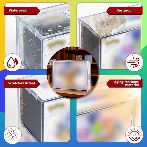 Acrylic ETB Protector Case, 8+5mm Thick with Magnetic Lid Clear Display Storage Box, Compatible with Elite Trainer Box, UV Protection & Dustproof PKMN ETB Case, Internal Size:7.5" x 3.6" x 6.6" in Saudi Arabia
