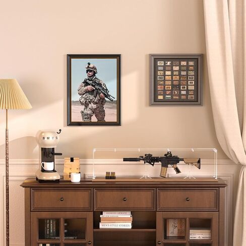 49" Acrylic Rifle Display Case - Tabletop Gun Cabinets for Rifles & Shotguns, Saber, Sword or Golf Club Cabinet Rack Putter Shadow Box in Saudi Arabia