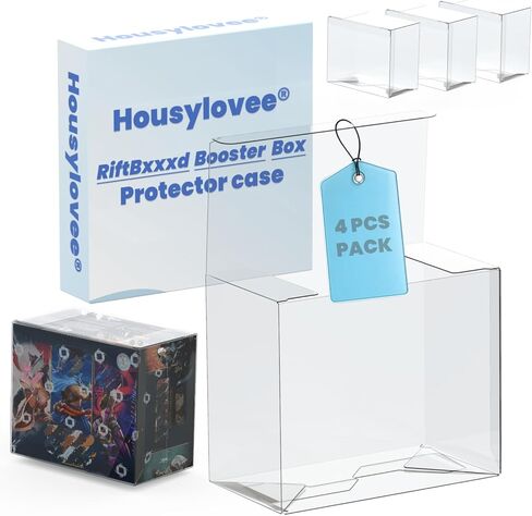 PET LOL TCG Boxs Case Protectors for Riftbound TCG (4 Pack) -Version 2- 0.50mm Thick Clear Display Box for League of Legends Booster Box - Rbd Origins&Spiritforge Display Case (Pack of 4) in Saudi Arabia