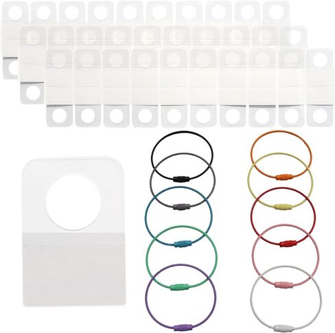 Clear Card Holder Compatible with Yoto Player Cards Accessories, 60 Pcs Self-Adhesive Hanging Tabs with 10 Pcs Ring Loops, Kids Travel Carrier Case Storage Organizer in Saudi Arabia