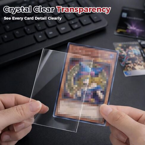 أكمام بطاقات شفافة DeELF 2000ct مناسبة تمامًا لبطاقات ألعاب Yu-Gi-Oh، أكمام مناسبة تمامًا مقاس 59 مم × 87 مم in Kuwait