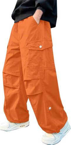 SANGTREE Boy's Drawstring Waist Pleated Front Baggy Cargo Pants, 4-14 Years in Saudi Arabia