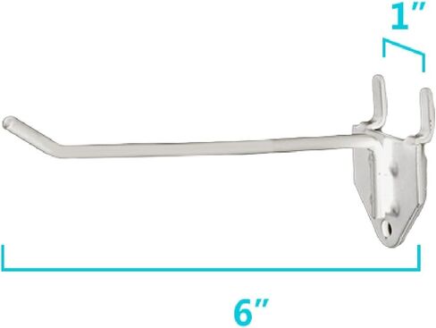 30 Packs 4" Long Metal Pegboard Hooks, Standard Pegboard Panel Hooks is Fit to Peg Board Panels and Pegboard Display Stand, White in Saudi Arabia