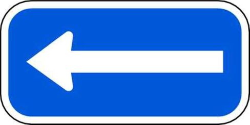 Zing Green Products 2359 Recycled Aluminum "Left Arrow" Parking Sign, 3M High Intensity Prismatic, 12" Length, 6" Width in Saudi Arabia