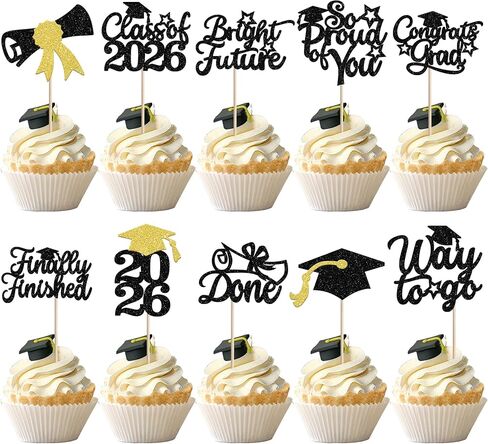 ZHUOWEISM 30 PCS 2024 Graduation Theme Cupcake Toppers Glitter Class of 2024 Diploma Congrats 2024 Graduation Cap Cupcake Picks for 2024 Graduation Theme Party Cake Decorations Supplies Pink in Saudi Arabia