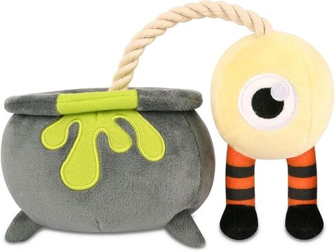P.L.A.Y. Cute Plush Dog Toys - Howling Haunts Halloween Themed Durable Squeaker Chew Toy, Great for Puppies & Small, Medium, Large Dog - Machine Washable, Recycled Material (Barky's Bite Vampire Fang) in Saudi Arabia