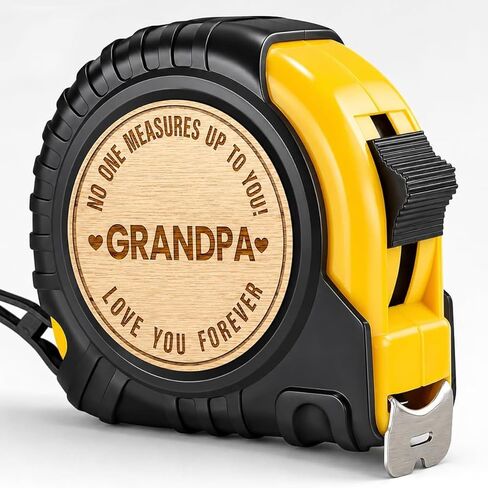 Grandpa Gifts Fathers Day Christmas Birthday Gifts for Grandpa Grandfather Tool Gifts Woodworker Gifts Carpenter Gifts for Grandpa No One Measures Up to You Engraved Tape Measure 25 FT in Saudi Arabia
