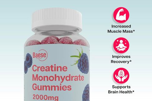 Creatine Monohydrate Gummies for Men & Women - High Purity Sour Blue Raspberry- Chewable Creatine Infused Gummy for Muscle Strength & Energy Boost, Bioavailable Pre-Workout Supplement in Saudi Arabia