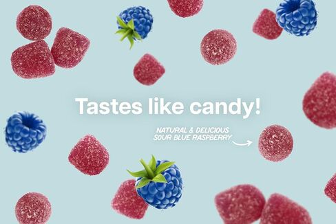 Creatine Monohydrate Gummies for Men & Women - High Purity Sour Blue Raspberry- Chewable Creatine Infused Gummy for Muscle Strength & Energy Boost, Bioavailable Pre-Workout Supplement in Saudi Arabia