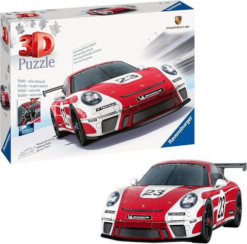 Ravensburger Porsche 911 GT3 Cup 108 Piece 3D Jigsaw Puzzle for Adults and Kids - 11557 - Great Gift for Any Birthday, Holiday, or Special Occasion in Saudi Arabia