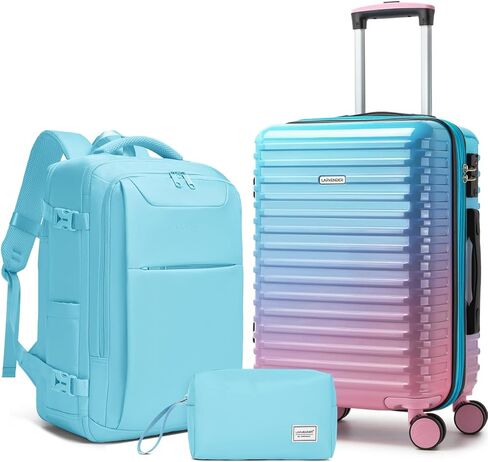 Larvender Carry On Luggage 22x14x9 Airline Airline Airted ، 20 incside succase مع عجلات TSA قفل ، PC+ABS ، حقائب خفيفة الوزن على النساء ، طباعة الفهد (20/ديسيبل/تيرابايت) in Kuwait