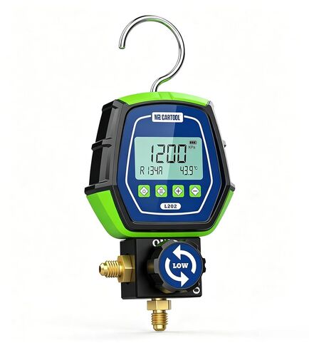 MR CARTOOL L202 Digital Manifold Gauge Set Low Pressure Single Meter Refrigerant HVAC Systems Leakage Tester Tool for Air Conditioning Heat Pumps in Saudi Arabia