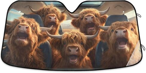 Pug Dog Driving Car Front Windshield Car Sun Shade, Funny Accordion Folding Auto Sunshade Blocks UV Rays Sun Visor Protector in Kuwait