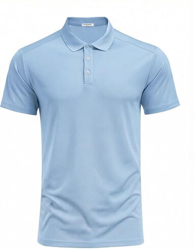 PINSPARK Golf Polo Shirts for Men Quick Dry Short Sleeve Collared Shirt Slim Fit Casual Solid Stylish Polos Shirt in Saudi Arabia