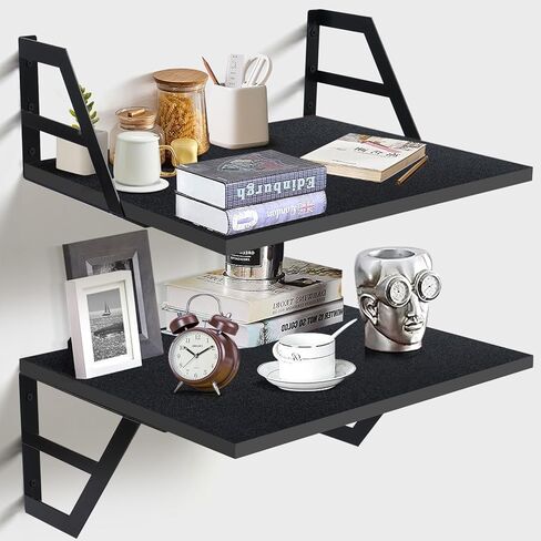 2 Pc Deep Floating Shelves ; 12 Inch Deep Wall Mounted Hanging Shelves for Living Room, Kitchen, Office, Bathroom and Bedroom Decor; Storage and Display Shelf Set (Rustic Brown) in Saudi Arabia