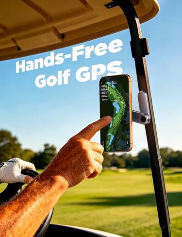 Chfeila Magnetic Golf Cart Phone Holder [One Hand 360° Adjustable & 36X Strong Magnets] Golf Cart Phone Holder for iPhone 17-12, Golf Accessories Gifts for Men Dad Husband, Fits EZGO Yamaha Club Car in Saudi Arabia
