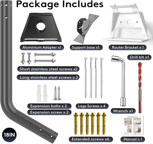 Starlink Gen 3 Mount, Starlink Roof Mount Compatible with V3 Starlink Standard Dish, Starlink Long Wall Mount, Starlink Mounting Kit, Starlink Pole Mount (Gen 3) in Saudi Arabia