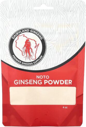 Dairyland Ginseng - Premiume Pure Panax Notoginseng Powder (4 oz) - 100% Natural Tien Chi Root Powder田七粉, Enhances Wellness - Herbal Remedies - Gluten Free, Non-GMO 北人参，三七粉 in Saudi Arabia