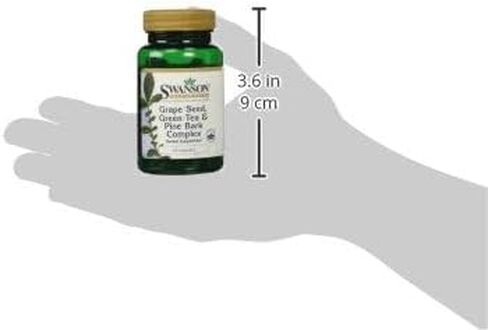 Swanson Grape Seed Green Tea & Pine Bark Complex Health Antioxidant Support Polyphenols OPCS Herbal Supplement 60 Capsules (Caps) in Kuwait