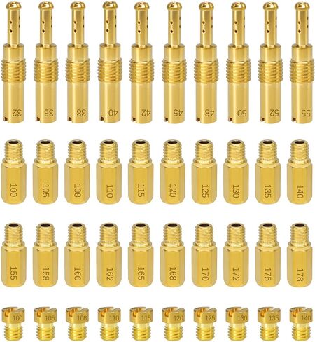 40PCS Carburetor Main Jet Kits, 30pcs Carburetor Main Jet # 100-178 & 10pcs Slow Pilot Jet # 32-55, Compatible with PWK Keihin OKO CVK KOSO PWK Carb, Replace SCL-2018090002-ZH-T-01 in Saudi Arabia