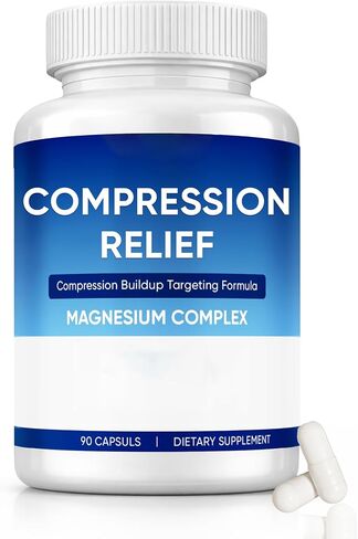 Relify 8-in-1 Magnesium Complex, 1000mg Compression Relief Capsules, Support Back, Spine & Discs, Reduces Pressure, Deeply Hydrating, Non-GMO, 90 Capsules (1) in Saudi Arabia