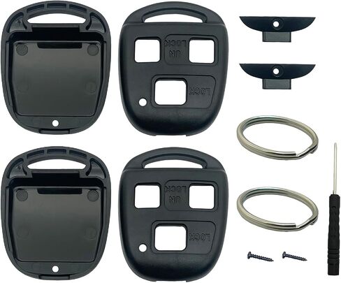 Key Fob Shell Keyless Entry Remote Car Key Fob Cover Case Fits for Lexus ES300 ES330 GS300 GS400 GS430 GX470 IS300 is330 LS400 LS430 LX470 RX300 RX330 RX350 RX400h RX450h2 SC430 (2 Black) in Saudi Arabia