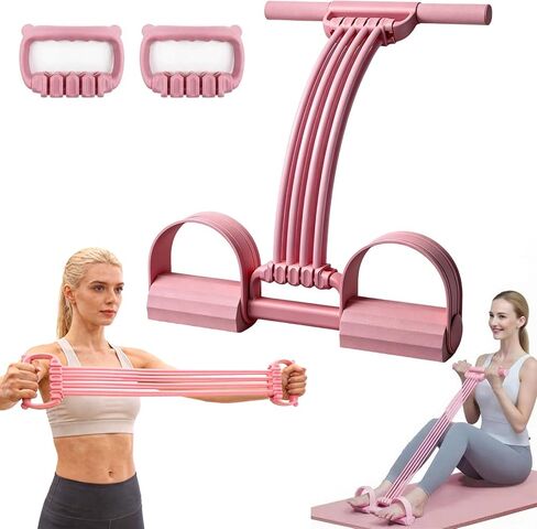 3 in 1 Adjustable Pedal Resistance Band, 8-Tube Multifunction Tension Rope, Natural Latex sit-up Trainer Resistance Band Suitable for Fat Loss and Full-Body Shaping Workout in Saudi Arabia