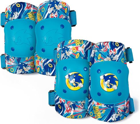 Voyager - Sonic Elbow and Knee Pads for Kids, Protective and Comfortable Outdoor Gear Set for Ages 3+ with Adjustable Velcro Straps, Shock Absorption, Bike Knee Pads for Boys and Girls in Saudi Arabia