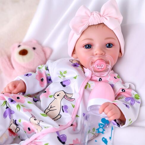 BABESIDE Reborn Baby Dolls, 17" Handcrafted Realistic Baby Doll Girl with Poseable Limbs, Newborn Poseable Real Life Toy with Accessories Set for Kids Age 3+ in Kuwait