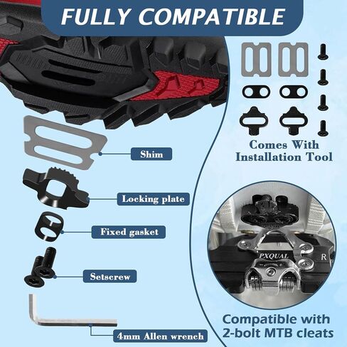SPD Bike Pedals, 9/16 "Mountain Bike Pedal, Aluminum Alloy Sealed Clipless Pedals Compatible with SPD Type Cleats - Easy Clip in & Out in Saudi Arabia