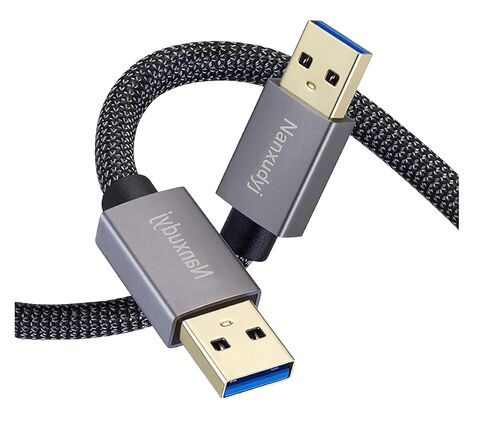 USB to USB Cable 2ft USB Male to Male Cable,USB 3.0 Type A to A Cable for Data Transmission Compatible Hard Drives, laptops,DVD Players,TVs,USB 3.0 hubs,Monitors,Cameras,Setting Boxes,etc. in Saudi Arabia