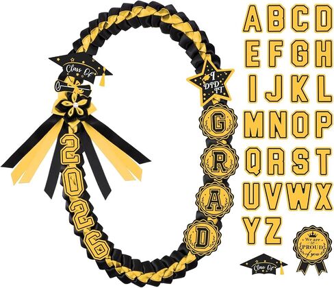 JenPen Graduation Leis Class of 2025 Grad Ribbon Double Braided Necklace Handmade Honor Cords for College Congrats Grad Gifts Party Supplies Gifts Accessories in Saudi Arabia