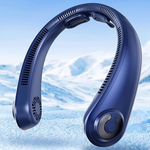 Portable Lightweight Neck Fan with Neck Support, Birthday Gifts for Men Women Dad Mom, Rechargeable Personal Wearable Cooling Neck Fans for Hot Flashes, Disneyland, Travel, Camping Essentials in Saudi Arabia