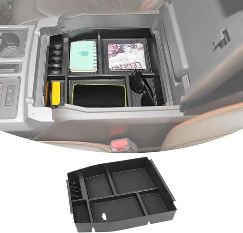 Linskip Center Console Organizer Tray Compatible with Ford F150 2015 2016 2017 2018 2019 2020, for 2017-2022 F250 F350 F450 F550, for 2018-2024 Expedition, Interior Accessories in Saudi Arabia