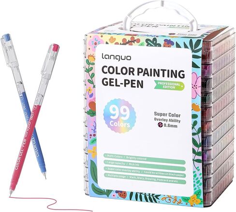 Gel Pens for Adult Coloring Books, 99 Colors Set Gel Colored Pens Marker, Perfect for Kids and Adult Drawing Doodling Journaling Art and School Supplies in Saudi Arabia