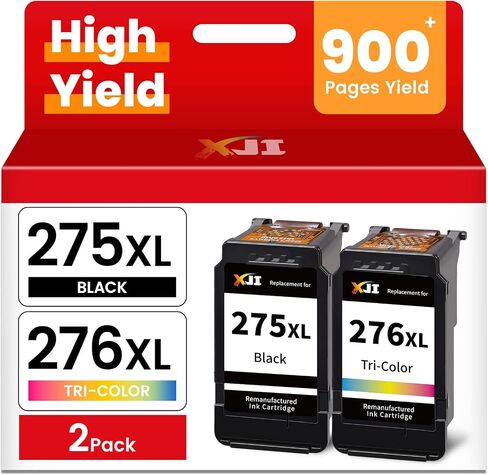 XJI 275 XL 276 XL خراطيش الحبر المعاد تصنيعها بديل لـ Canon PG-275XL CL-276XL 275 276 حزمة أسود اللون ، ل PIXMA TS3520 TS3522 TS3720 TS3722 TR4720 TS3500 TS3500 TS3700 TR4700 PRITER in Kuwait