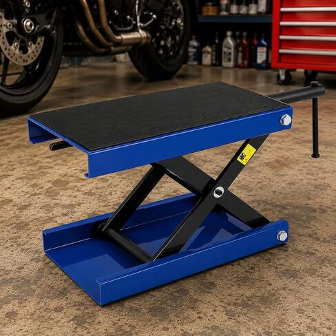 Stark USA 1,100LBS Wide Deck Motorcycle Scissor Jack Lift ATV Center Crank Hoist Dirt Bike Repair Stand Mobile Motorcycle Jack (1100LBS) in Saudi Arabia