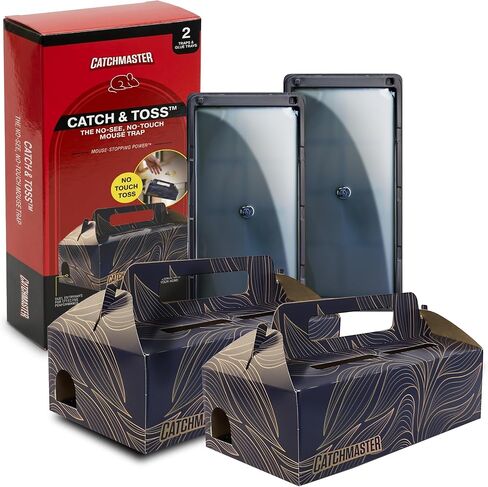Catchmaster Rat, Snake and Mouse Traps 8Pk, Large Bulk Glue Rat Traps for Home, Adhesive Plastic Tray for Inside House, Snake, Mice, & Spider Catcher, Pest Control for House & Garage in Saudi Arabia