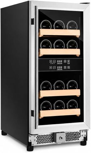 Chillforce 20 Inch Built-In Beverage Refrigerator, Front Venting Under Counter or Freestanding, 7-Color LED Fridge,120 Can Soda Beer Cooler with Stainless Steel Frame & Glass Door in Saudi Arabia
