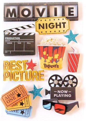 Paper House Productions STDM-0015E 3D Sticker, Movie Night in Saudi Arabia