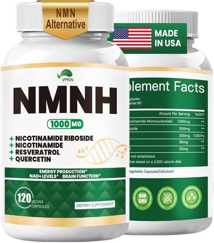 NMNH (أحادي النوكليوتيد ثنائي هيدرونيتيناميد) ، مكملات NMNH 1000 ملغ النيكوتيناميد النيكوتيناميد النقي ، NAD High Purity بديل ، للطاقة ، التركيز ، غير المعدلة وراثيًا ، خالية من الغلوتين ، 120 كبسولات in Kuwait