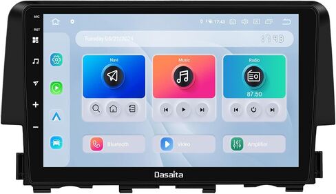 Dasaita G12 Car Stereo for Honda Civic 2015-2022 with Wireless Carplay & Android Auto, 4G LTE, 9" Touch Screen Head Unit, GPS Radio, Bluetooth + WiFi, 4G RAM 64G ROM, Android 12 in Saudi Arabia
